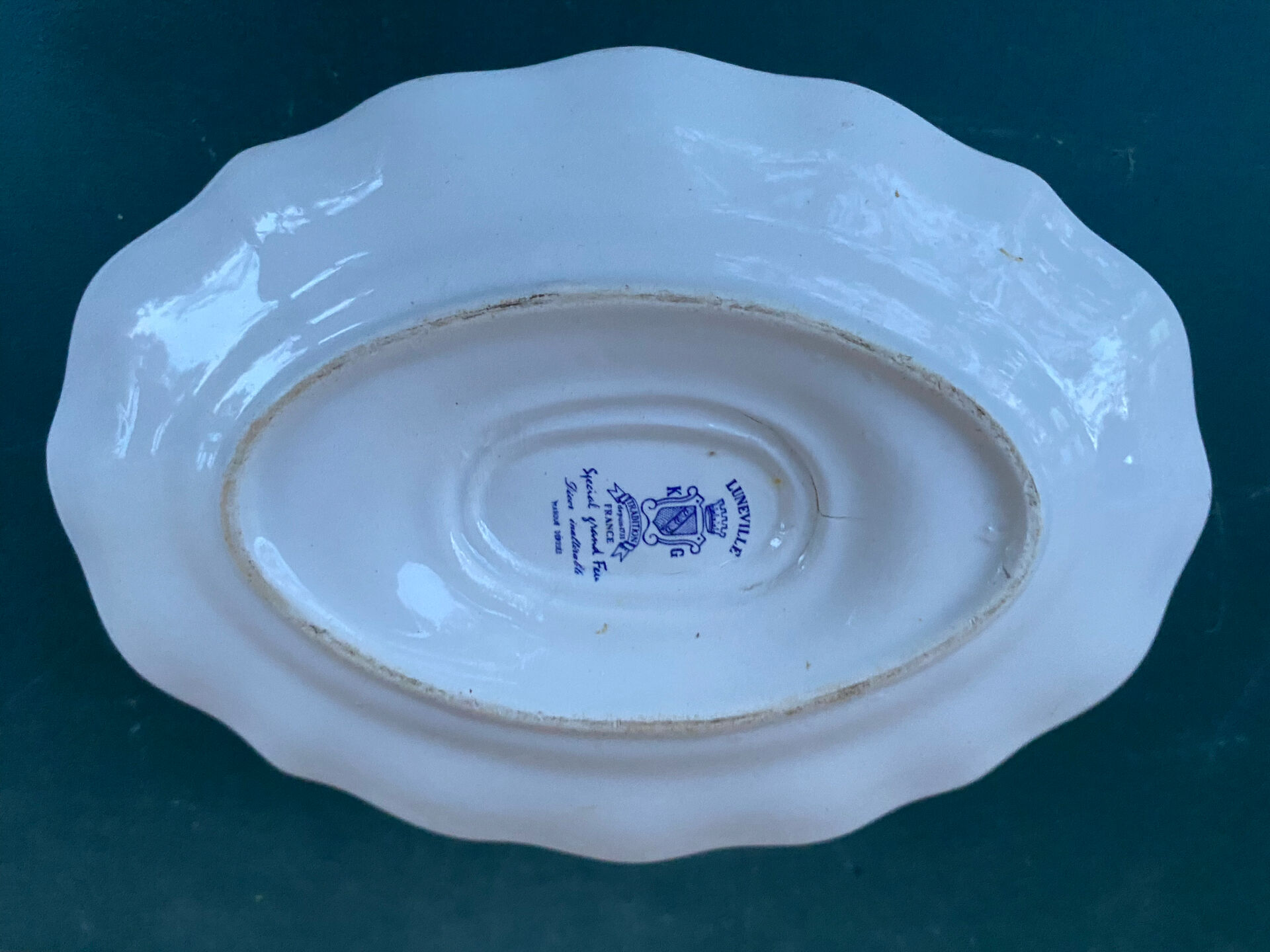 Magnifique Dessous de Plat / Assiette Murale Vintage - Décor "Pois
