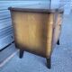 Vintage Scandinavian style dressing table with triptych mirror and bedside table.