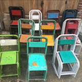 Chaise métallique vintage