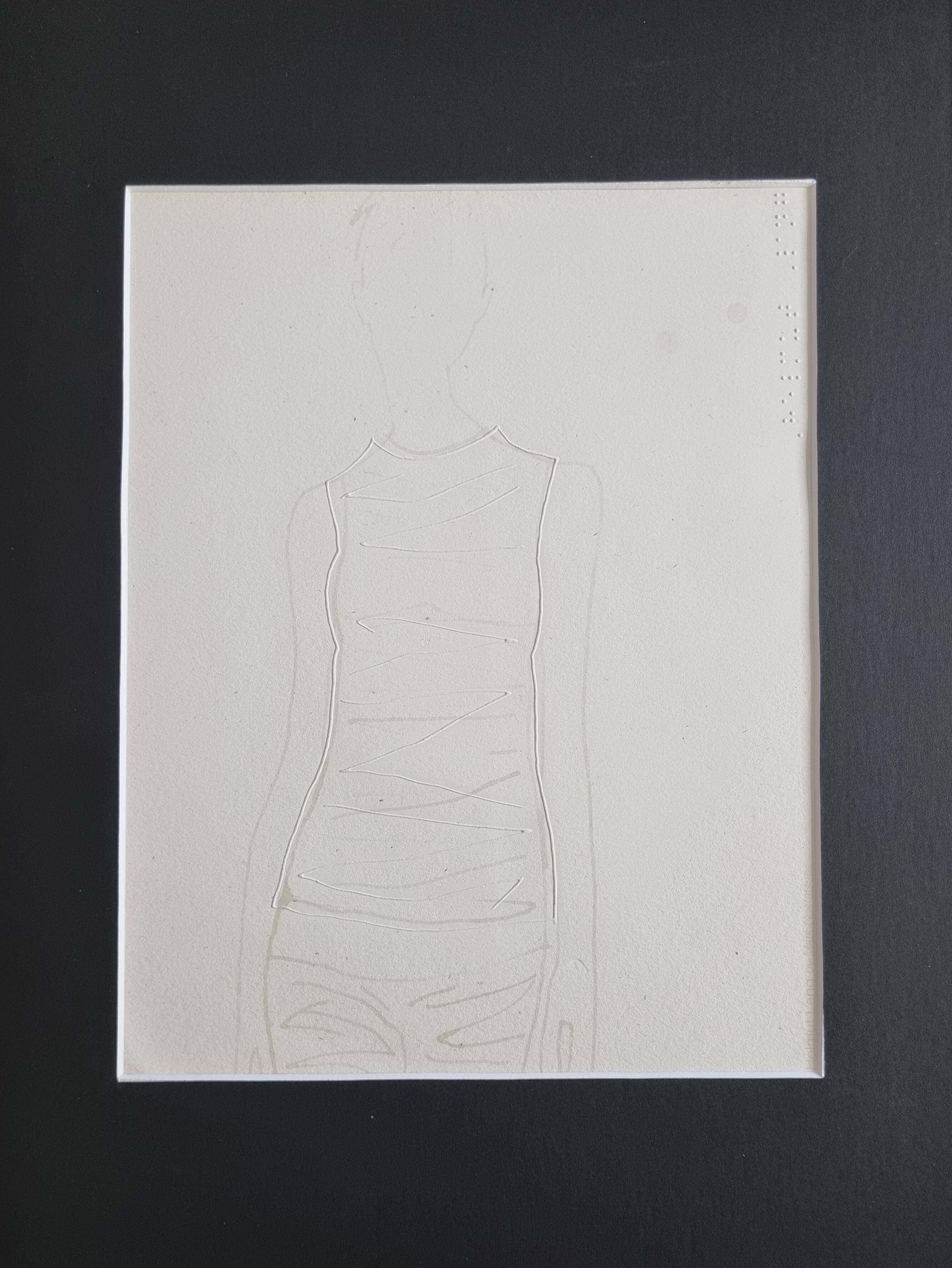 Mats Gustafson fashion publication excerpt, white, framed 30 x 40 cm