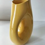 Vintage yellow sculptural pitcher 70s design