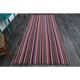 1970s Vintage Turkish Oushak Handmade Wool Cotton Pink Runner Rug 131x280