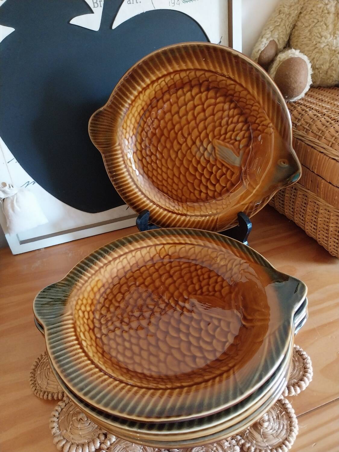 Sarreguemines fish slushie plates