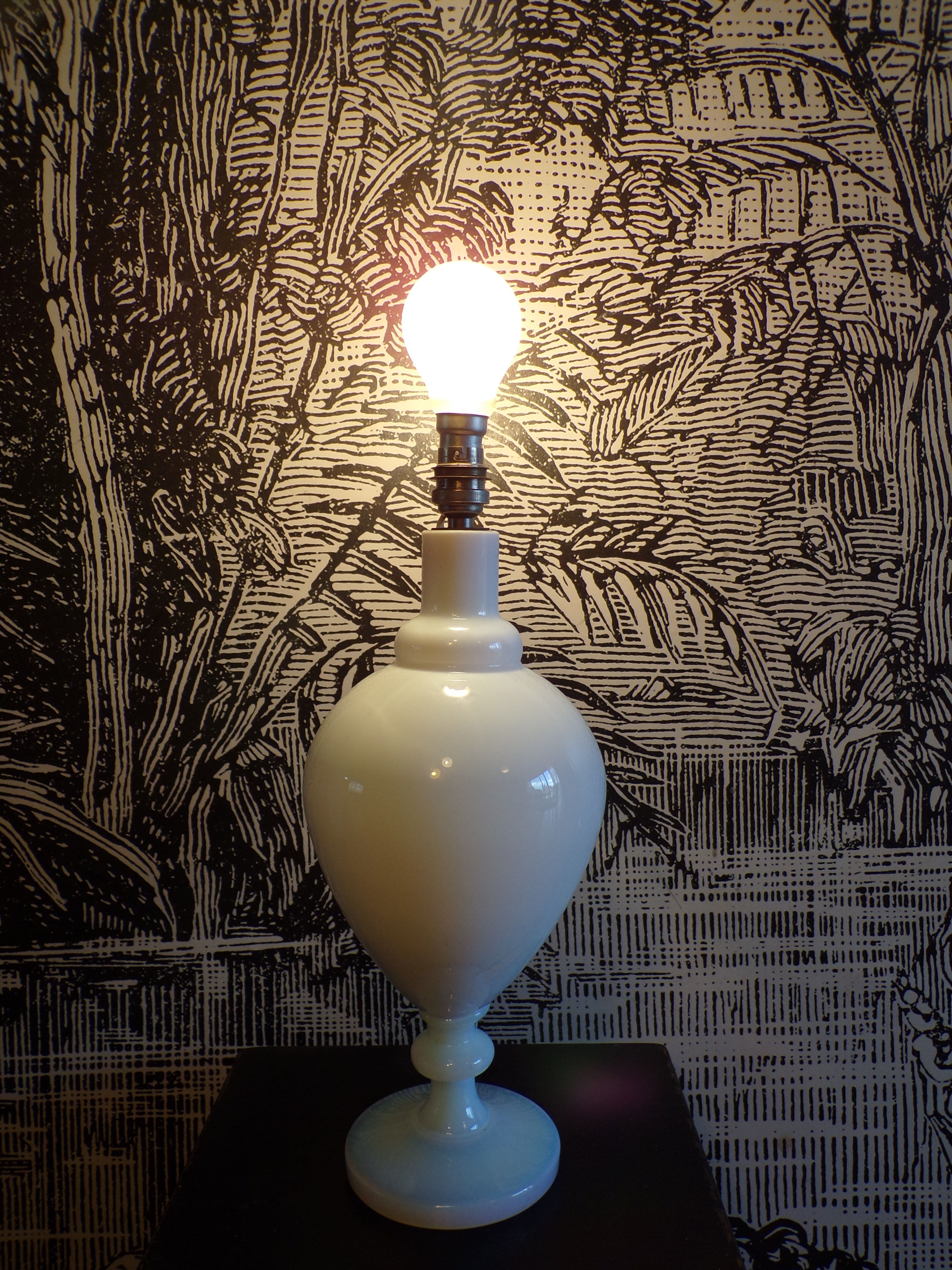 Opaline lamp 1950