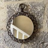 Rattan mirror