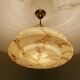 Art Deco pendant light in amber marble glass