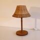 Danish lamp in teak and woven rattan 1960