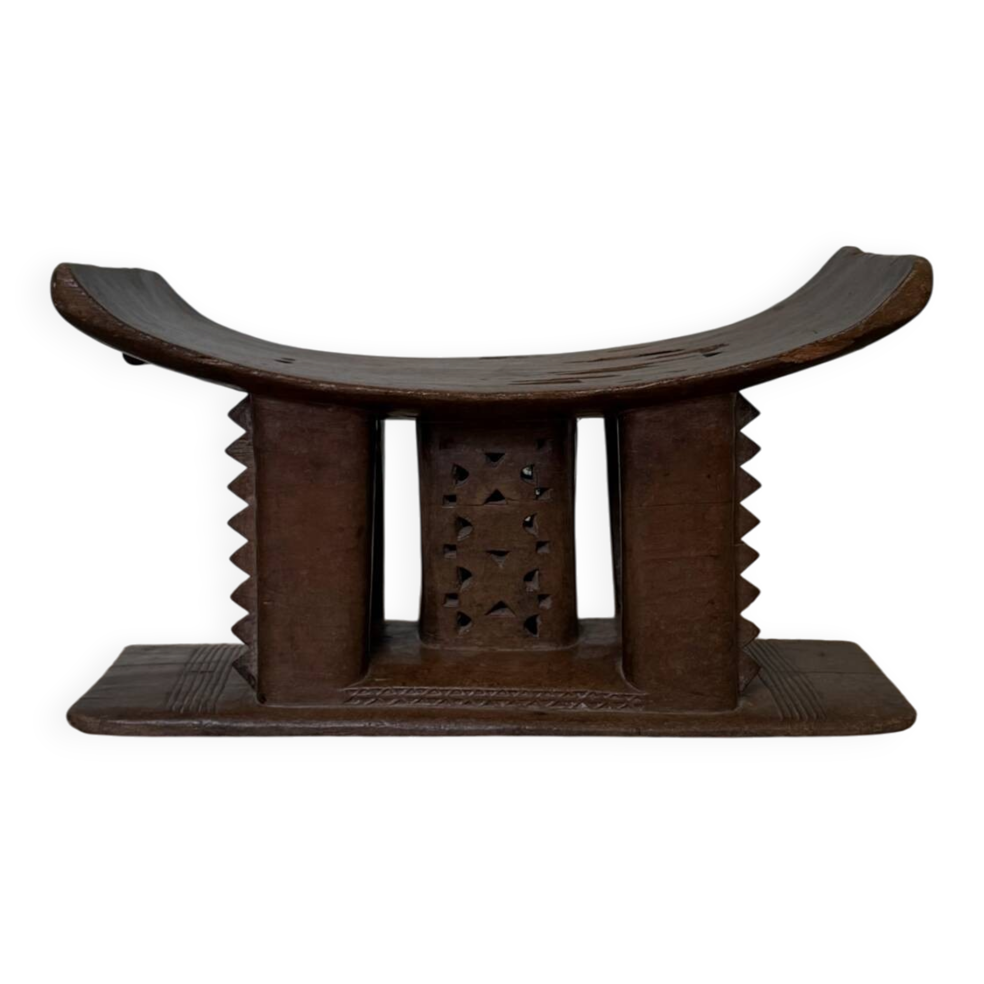 Tabouret Ashanti en bois sculpté – Ghana