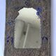 Miroir perse en feuille d'argent repoussé, 22x16 cm