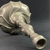 Louis XIV style pewter candlestick with twisted decoration