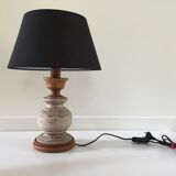 Lamp in stone and wood turned by noaïlles
