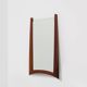 Vintage organic Scandinavian 1960s solid teak wood wall mirror