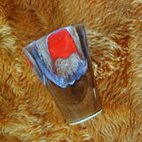 Vallauris vase brown/red - 70s - authentic vintage