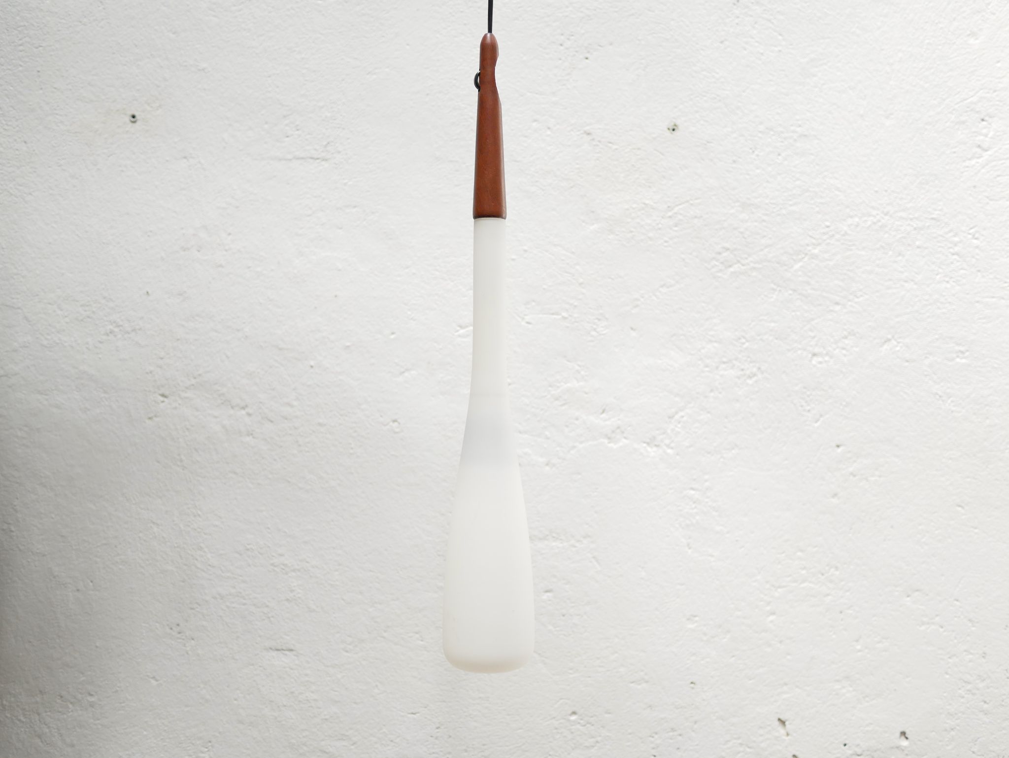 Scandinavian suspension opaline and teak by Uno and 'Sten Kristiansson' for Luxus editions