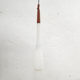 Scandinavian suspension opaline and teak by Uno and 'Sten Kristiansson' for Luxus editions