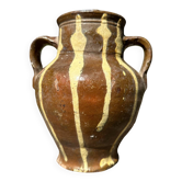 Ancient terracotta pottery jar