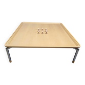 Post modern coffee table with cork and glass, 1980s