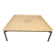 Table basse post-moderne en liège et en verre, années 1980