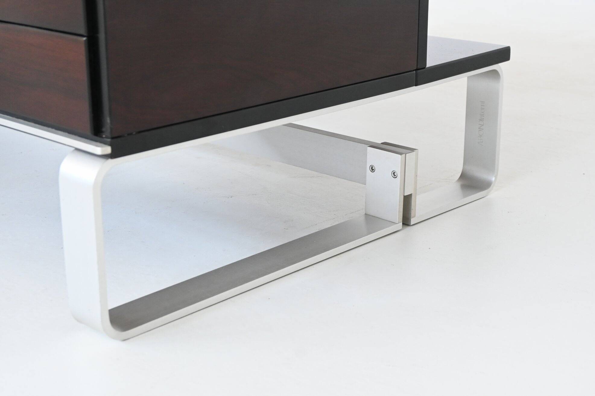 Abbondinterni executive corner desk in Mahogany Italy 1970