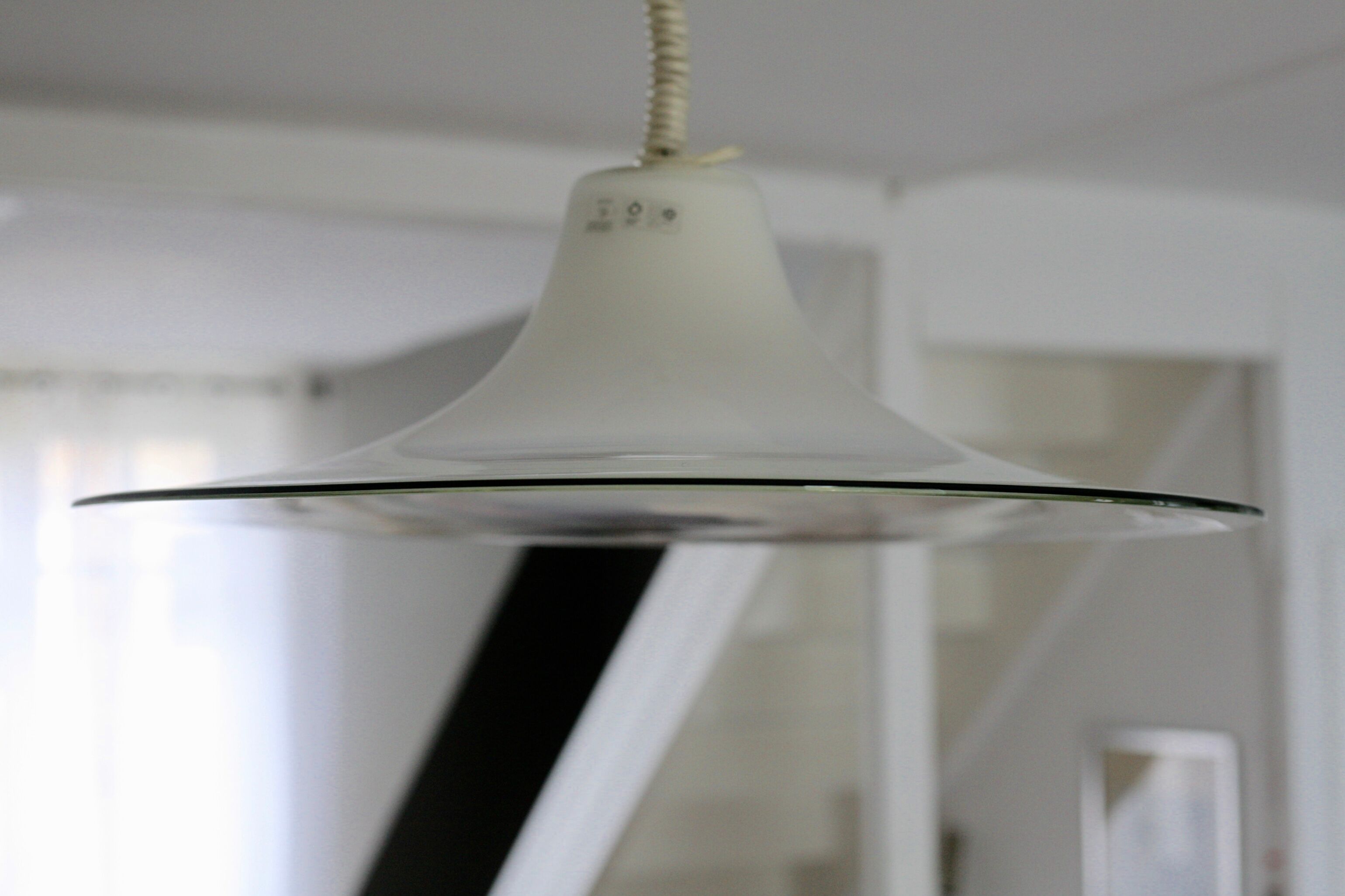 Pair of Cinea suspensions, Leucos workshop, handmade in Murano, design Giusto Toso, circa 197