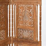 Indian four-leaf wooden screen