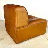 Brutalist Style DS-15 Leather Lounge Chair from De Sede, Switzerland 1970s