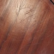 Large teak cheese board 1970 with bell, Cluze creation