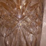 Vase en cristal signé taillé main XXè siècle
