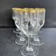 8 Daum gold-plated wine glasses