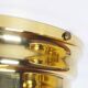 Pair of vintage brass ceiling lights with glass globe