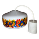 Suspension vintage opaline year 70 floral decoration