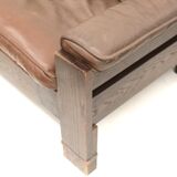 Vintage mid century modern leather design sofa 757 by Harry de Groot for Leolux, 70s