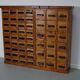 Dutch industrial apothecary cabinet in beech/pine, circa 1950s