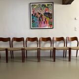 Set of 6 Moller chairs - model #71 (Design Niels O. Moller)