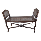 Banquette style Louis XV en noyer