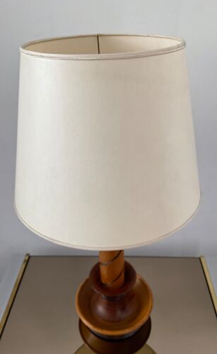 Lampe vintage en bois années 60-70