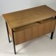 Vintage oak and black wood desk from the 60s