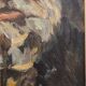 Oil on panel portrait of an old bearded man