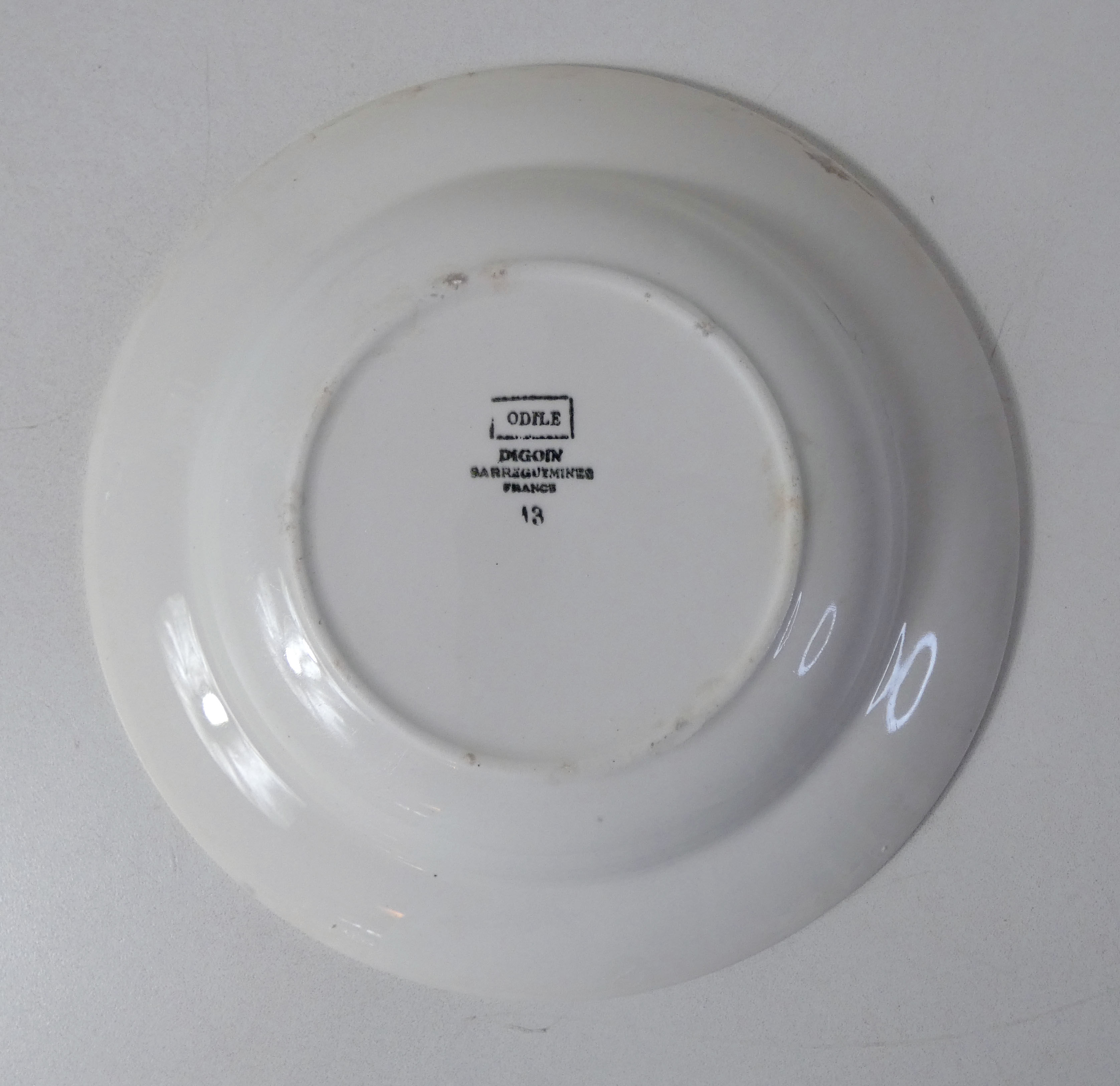 Digoin sarreguemines 2 hollow plates odile