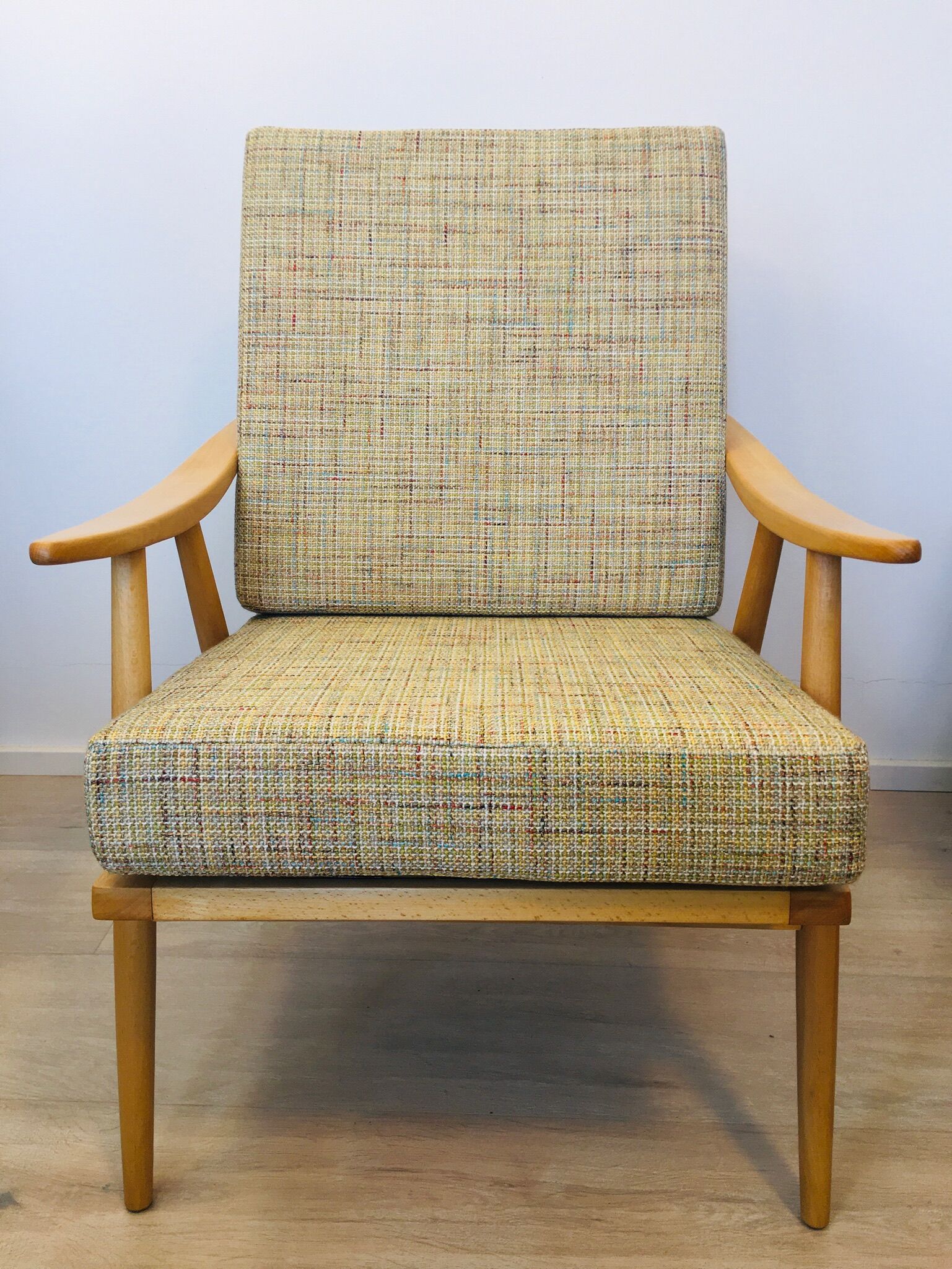 Beige Boomerang Armchair, TON, 1960s