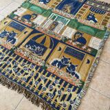 Vintage handmade cat rug
