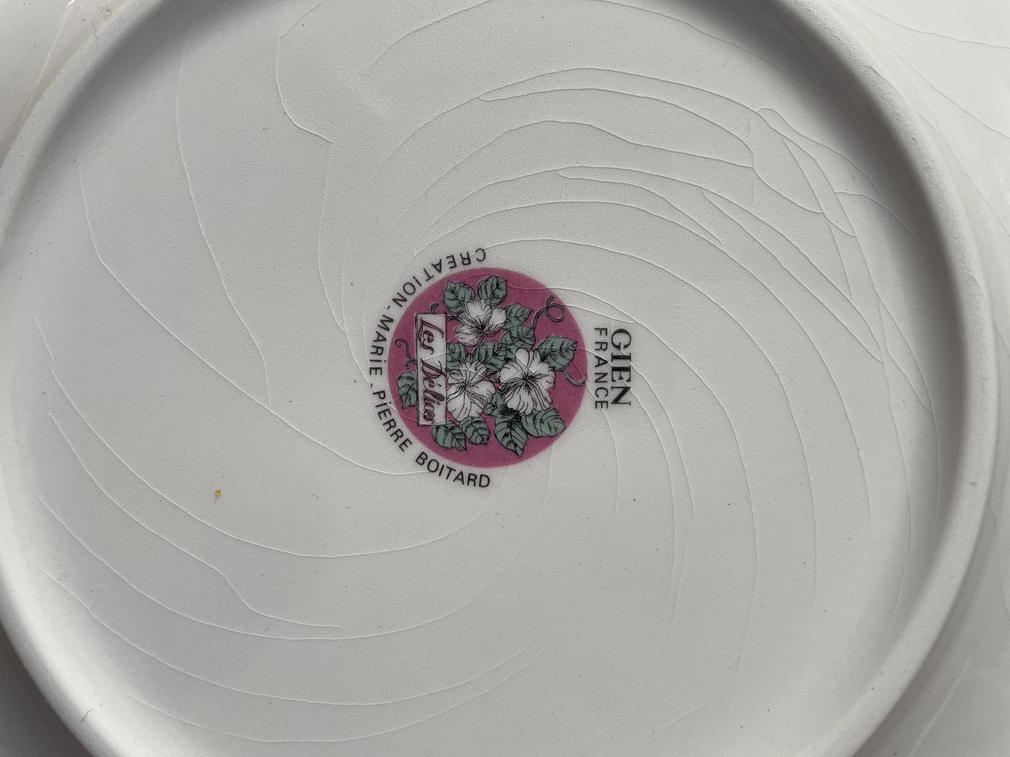 Set of 6 dessert plates Les Délices by Marie-Pierre Boitard - Faïence GIEN