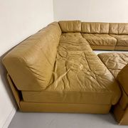 Large modular corner sofa De Sede DS-76, 6 vintage leather modules