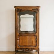 Louis XV silver display cabinet in wood