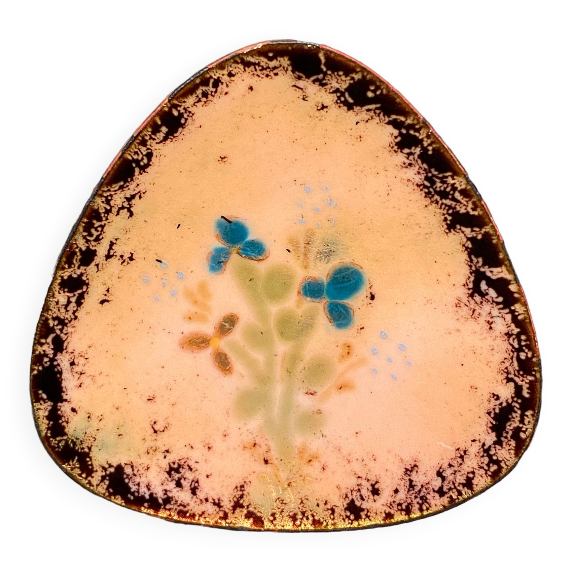 Enamelled cup, enamel on copper