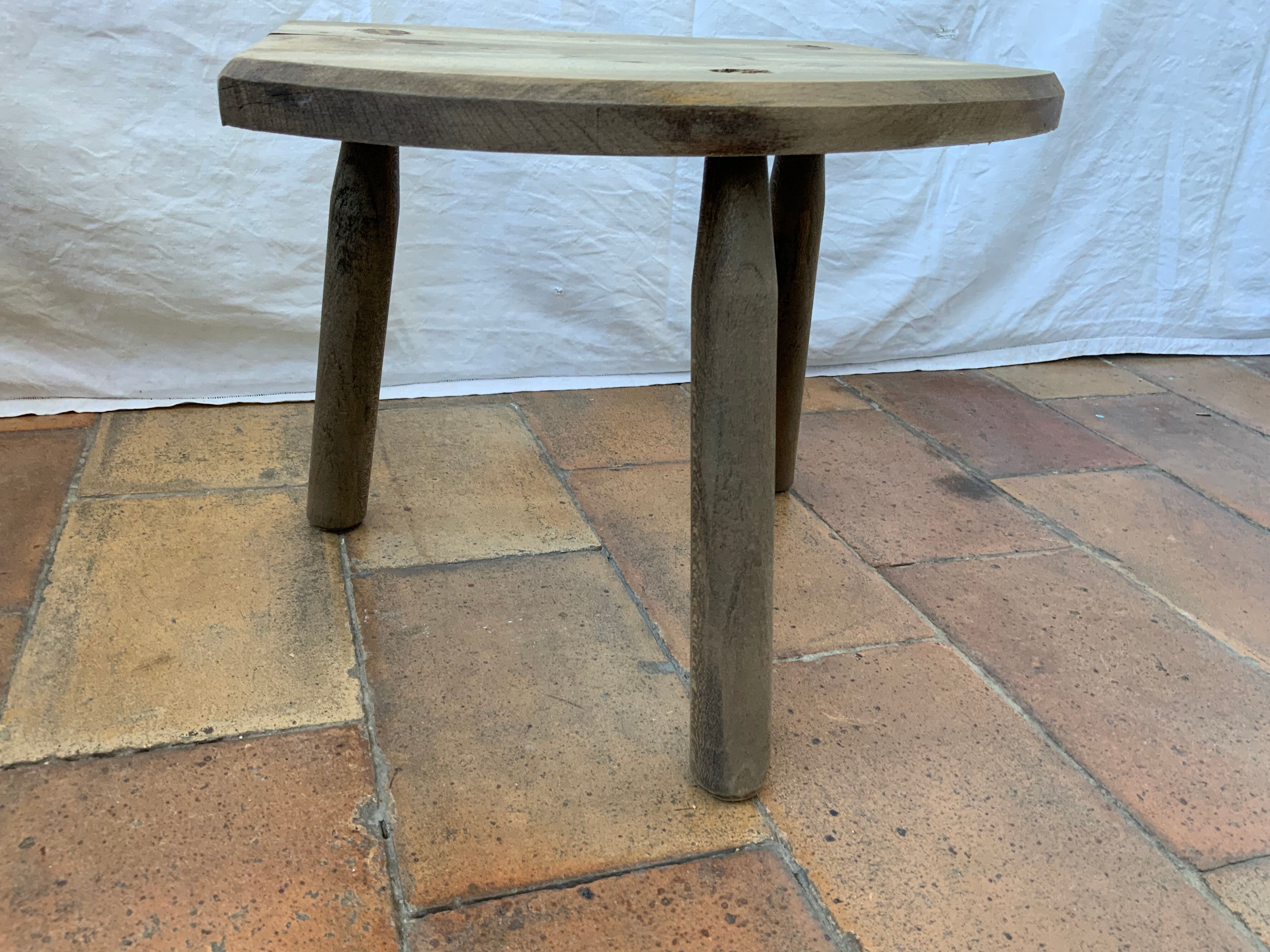 Vintage cowhide tabouret