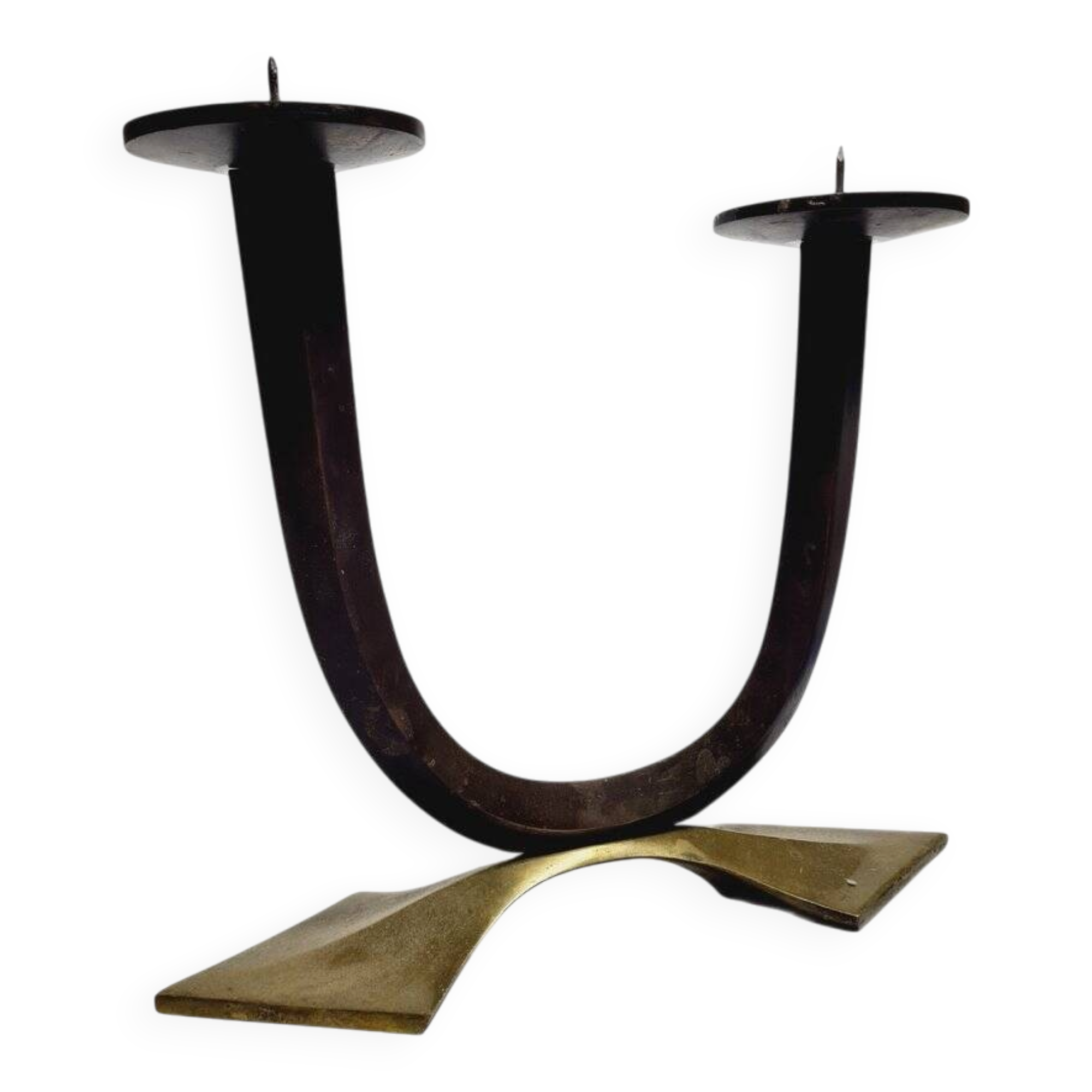 Art Deco style 2-armed candleholder, Germany, 1950s