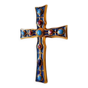Croix en Céramique Émaillée