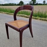 Baumann gondola chair in wood and cane
