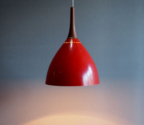 Vintage Danish Red metal suspension